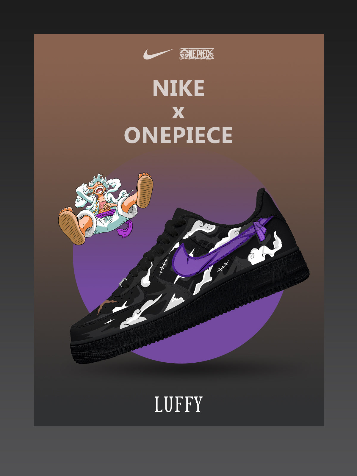 Custom Printed Monkey D. Luffy No.8 Shoes